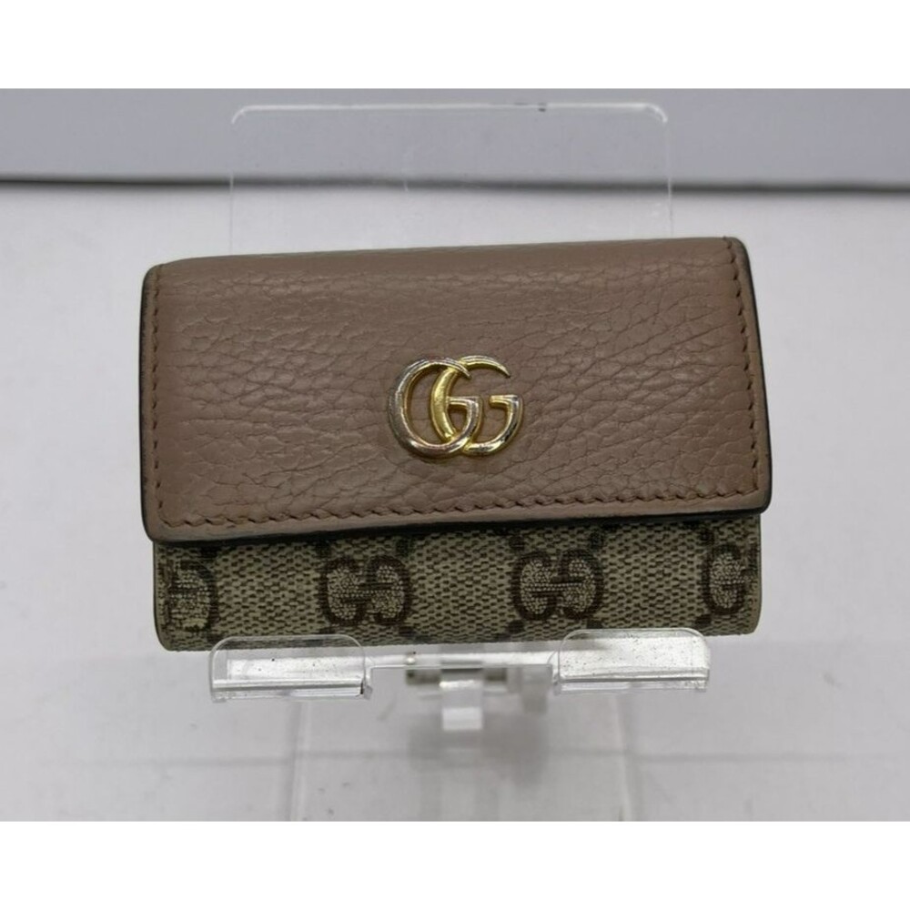GUCCI GG Marmont PVC Leather 6 Ring Key Case Beige – Authentic/64